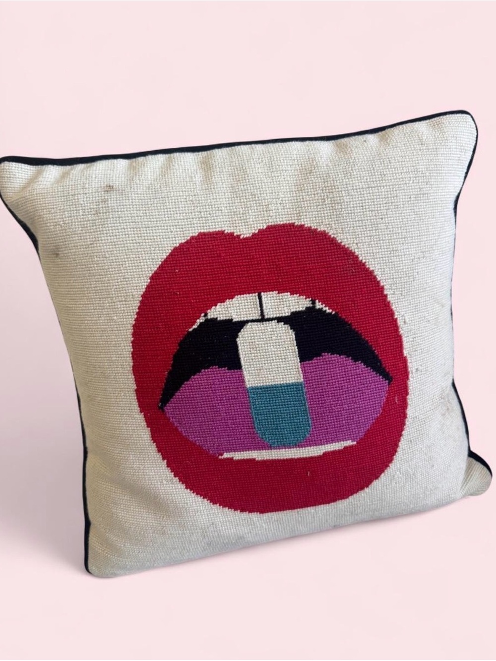 Jonathan Adler needlepoint pillow